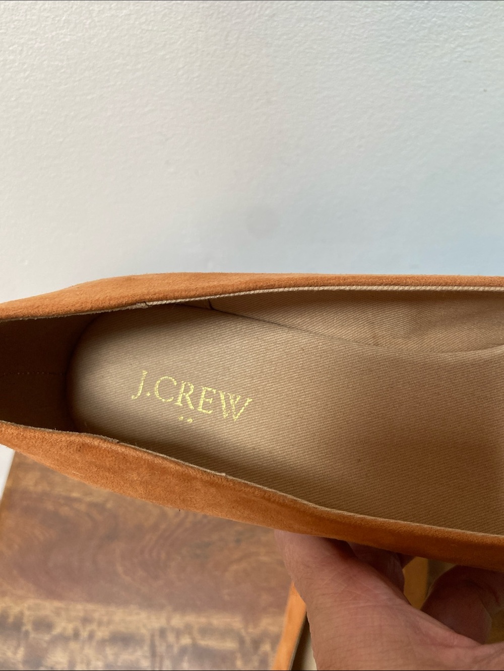 J. Crew Seville Suede Espadrille Wedge Pumps - Cognac Brown - Picture 7 of 9